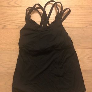 Black Lululemon workout tank